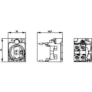 PLC 3SU1501-1AG40-1BA0 SIRIUS ACT Holder and Module 3 Places A 6-24V AC/DC Screw Terminal 1NO