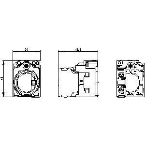 3SU1550-1AA10-1CA0 SIRIUS ACT Holder and Module Universal Plastic Metal 3 Places A Screw Terminal 1NC