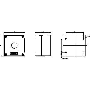 Customizable PLC 3SU1801-0AA00-0AA2 Enclosure for Command Devices