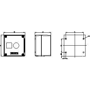 PLC 3SU1801-0AA00-0AB1 22mm Round Plastic Enclosure for 1 Control Point Command Devices