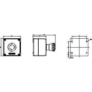 PLC 3SU1801-0NA00-2AA2 Enclosure for 1 Control Point Command Devices in Floor Mounting