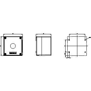 PLC 3SU1801-1AA00-1AA1 Enclosure for 4 Position Knob ID Key-Operated Switches and Sensor Switches
