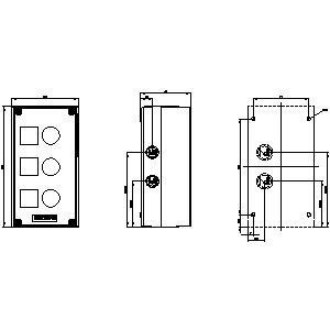 3SU1803-0AA00-0AB1 Plastic Enclosures for Surface No Fittings Needed 3 Command Points