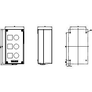 Surface Metal Matt PLC 3SU1853-0AA00-0AB1 SIRIUS ACT Enclosures with 3 Command Points