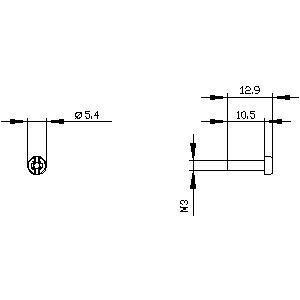 PLC 3SU1950-0KK80-0AA0 SIRIUS ACT Shiny Metal Grounding Bolt for Grounding Support