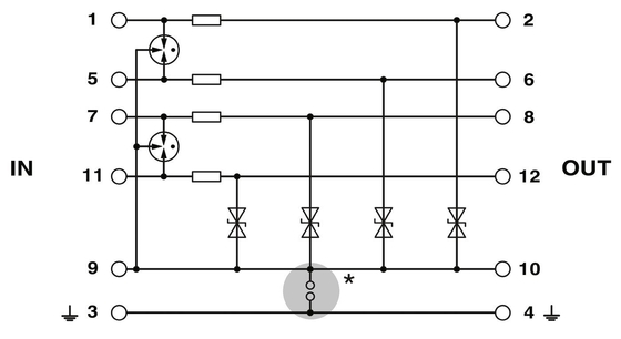 2858014 PT 4X1-48DC-ST Surge Protector Plug for 48 V DC Industrial Applications