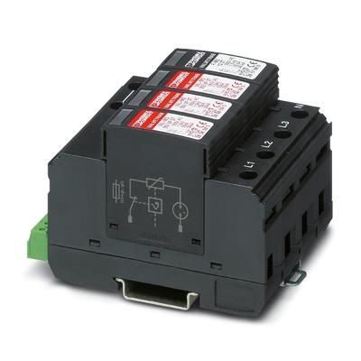 4 Pole 350V AC Rated VAL-MS 350VF/3 1-FM Type 2 Surge Protector 2858632 for Equipment
