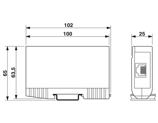 2881007 DT-LAN-CAT.6 Surge Protector with Rated Voltage and Number of Pole 1