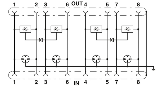 2881007 DT-LAN-CAT.6 Surge Protector with Rated Voltage and Number of Pole 1