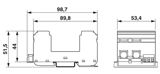 250V AC Rated VAL-MS/3 0-BE/FM Type 2 Surge Protector Base with 3 Pole Performance