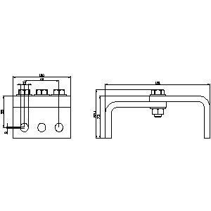 3KC9818-7 Bridging Bar for 3KC ATyS r RTSE and AtyS g ATSE 1600A Capacity Single Piece