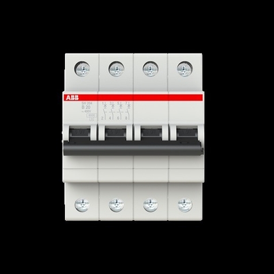 MCB SH204-B20 Miniature Circuit Breaker 4P 20A 220V 50Hz Rated Voltage and Frequency