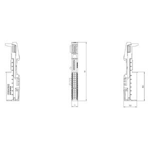 6ES7193-6BP20-0BA0 ET 200SP BaseUnit BU15-P16 A10 2B PLC for Industrial Applications