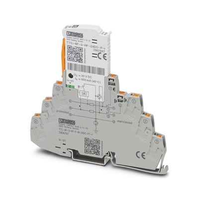 2 Pole TTC-6P-3-HF-F-M-24DC-PT-I Surge Protector for 24V DC Surge Protection Equipment