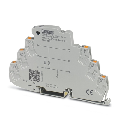 TTC-6-2XTVSD-24DC-PT 2 Pole Surge Protector with 2 Poles and 24V DC Rated Voltage