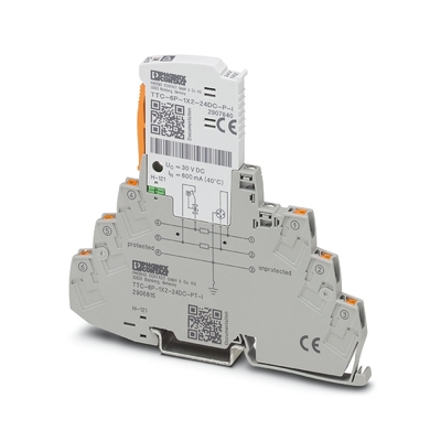 24V DC 2-Pole TTC-6P-1X2-24DC-PT-I Surge Protector for Industrial Applications