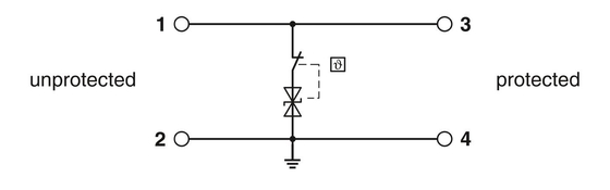TTC-6-TVSD-C-24DC-UT-I Phoenix Contact Surge Protector 2 Pole Rated Voltage 24 V DC