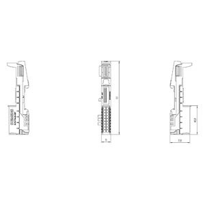 Siemens 6ES7193-6BP00-0BA1 ET 200SP BaseUnit BU15-P16 A0 2B/T Designed for Efficiency