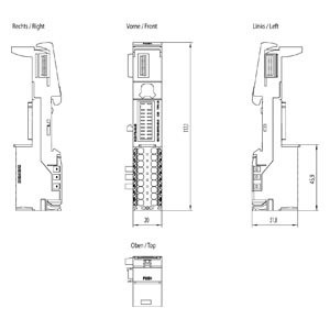 Siemens 6ES7193-6BP00-0BU0 ET 200SP BaseUnit BU20-P16 A0 2B U0 for seamless integration