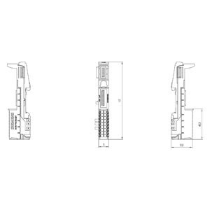 Siemens 6ES7193-6BP00-0DA1 ET 200SP BaseUnit BU15-P16 A0 2D/T Designed for Industrial