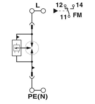 FLT-SEC-P-T1-1C-440/35-FM Phoenix Contact Type 1 2 Combined Surge Protector with 2 Poles