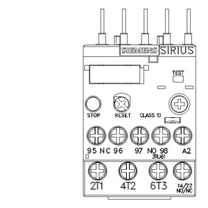 3RU6116-1JB0 Overload Relay 11...16 A Size S00 Class 10 for Space-Saving Contact Load