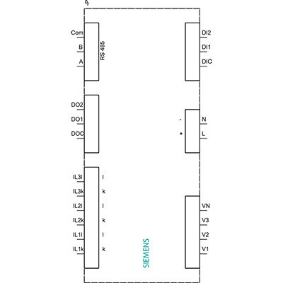 Standard Display Type Power Monitoring Device 7KM3120-1BA01-1EA0 for Panel Meter