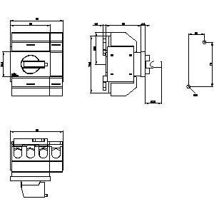 PLC 3KD0242-2KG20-3 Basic Devices Disconnecting Switch Shaft 4 Pole Stable Operation