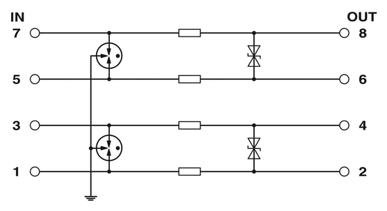 24V DC Rated Voltage 2 Pole Surge Protector for Phoenix Contact 2804649 LIT LIT 4X1-24