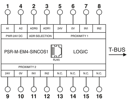 Voltage Relay PSR-M-EM7-SINCOS2-PI Extension Module with Coupling Relay Protection