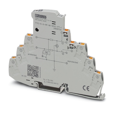 TTC-6-3-HF-M-12DC-PT-I Phoenix Contact Surge Protector 2 Pole 12 V DC Rated Voltage