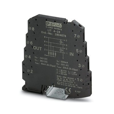 24V DC Rated Voltage Surge Protector 2804678 LIT 4-24 with 2 Poles by Phoenix Contact