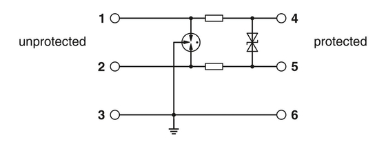 2 Pole Surge Protector TTC-6-1X2-24DC-PT by Phoenix Contact for 24 V DC Rated Voltage