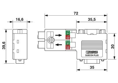 2313685 Phoenix Contact Industrial Spare Parts Interface Converters SUBCON-PLUS-PROFIB/90/PG/IDC