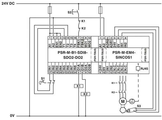 22.61*107.74*113.6mm PSR-M-EM4-SINCOS1-PI Extension Module for Accurate Voltage Relay
