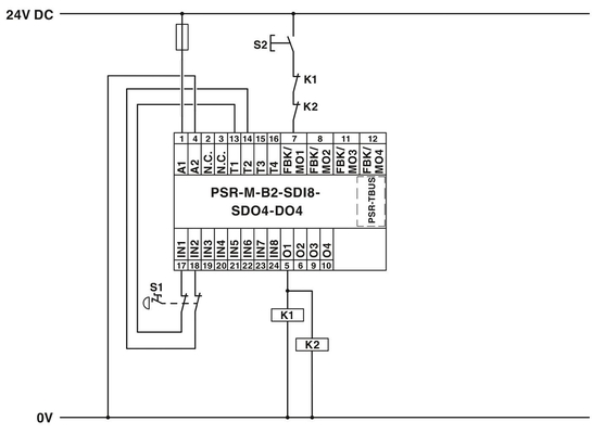 PROTECTIVE PSR-M-B2-SDI8-SDO4-DO4-SC Security Module for Contact Load Safety Shutdown