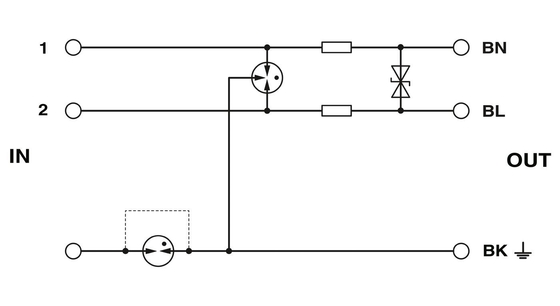 24 V DC Rated Voltage Surge Protector for 1/2&quot; Phoenix Contact S-PT-1X2-24DC-1/2