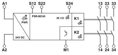 Phoenix Contact PSR-MC40-3NO-1DO-24DC-SC Safety Relay for Emergency Stop Protect Feature