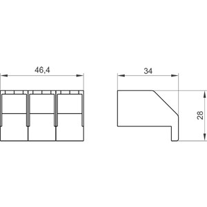 3-Pole 25A/32A Terminal Cover for 3LD2 Main and Emergency Switching-Off Switch 3LD9221-0A PLC Accessory