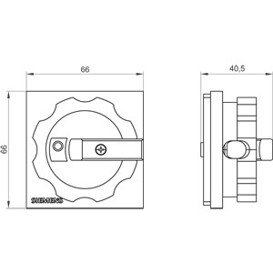 Four-Hole Front Mounting PLC 3LD9224-1B Rotary Operating Mechanism with Selector Switch