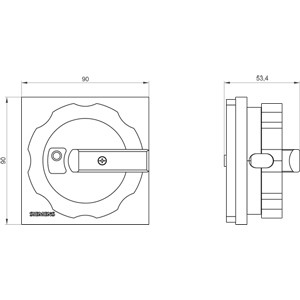 Selector Switch for Four-Hole Front Mounting PLC 3LD9284-3B Rotary Operating Mechanism