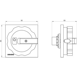 PLC 3LD9284-3D Rotary Actuator in Red/Yellow for Smooth and Accurate Positioning