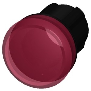 Smooth Lens Plastic Pilot Light in Red for Siemens 3SU1001-6AA20-0AA0 SIRIUS ACT