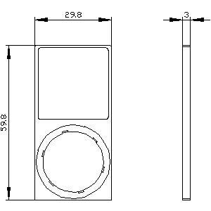 Siemens 3SU1900-0AQ10-0AA0 SIRIUS ACT 22mm Square Glue Mounting Label Holder for Label Plate