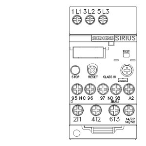 Siemens 3RU6116-1CB1 Overload Relay 11...16 A Size S00 Class 10 for Motor Stand-Alone