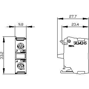Front Mounting 1NO Screw Terminal Siemens 3SU1400-1AA10-1BA0 SIRIUS ACT Contact Module