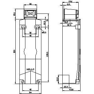 Siemens 3SE5322-0SB21 Plastic Position Switch with M20 x 1 5 Thread and Solenoid Lock