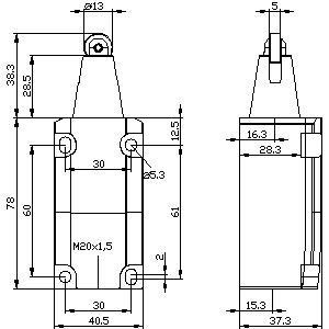 Grade Steel Roller Position Switch for Heavy-Duty Applications Siemens 3SE5112-0CD02