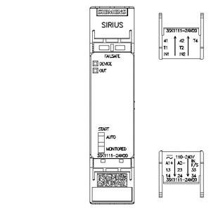 Siemens 3SK1111-2AW20 Safety Relay 3SK1 with Relay Outputs and Spring Loaded Terminal