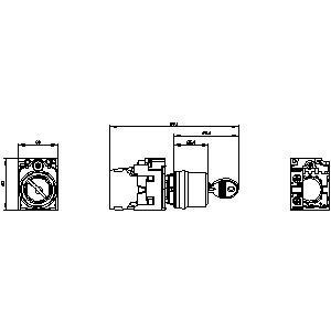 Design 3SU1100-4BF11-1BA0 RONIS Plastic 2 Positions Maintained SIRIUS ACT Complete Unit Kew Switch